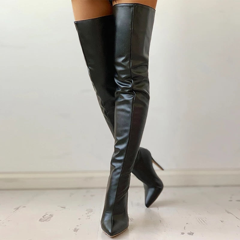 Heidi-Mode | Überknee Stiefel mit Ener Ferse und Reißverschluss