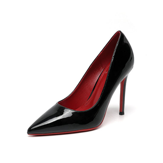Damen Elegante spitze High Heels mit glänzender Oberfläche und komfortabler Innenpolsterung EB