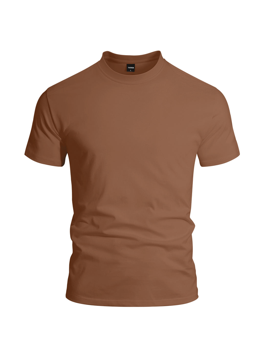Herren nan eng anliegendes Rundhals-Basicshirt aus Singlejersey mit verstärktem Nackenband EB