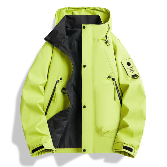 Herren wasserdichte Urban-Hardshelljacke mit verschweißten Nähten, verstellbarer Kapuze und Utility-Ärmeltasche EB