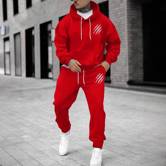 Herren Trainingsanzug mit modernem Grafikdesign und praktischen Taschen EB