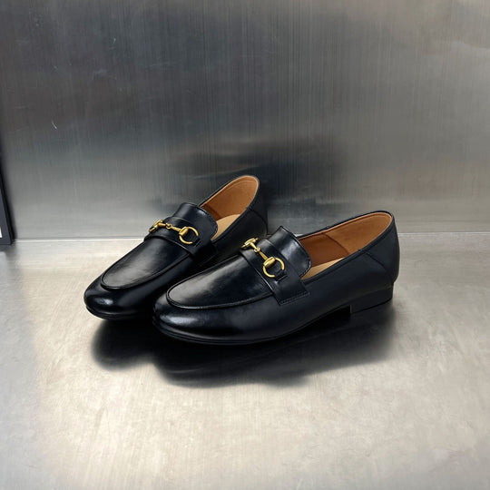 Damen Mokassins mit elegantem Schnallenverschluss und bequemer Innensohle EB