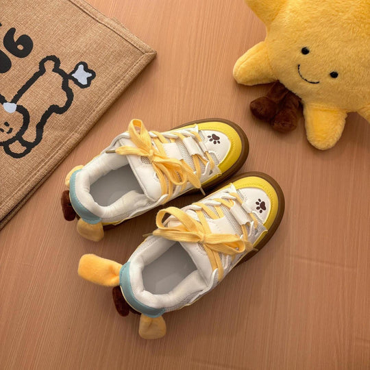 Damen verspielte Sneakers mit tierischen Akzenten EB