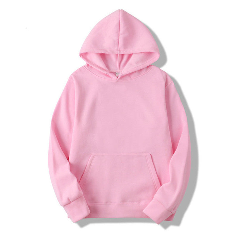 Unisex schlichter Kapuzenpullover mit Kängurutasche, gerippten Bündchen und relaxed Fit EB