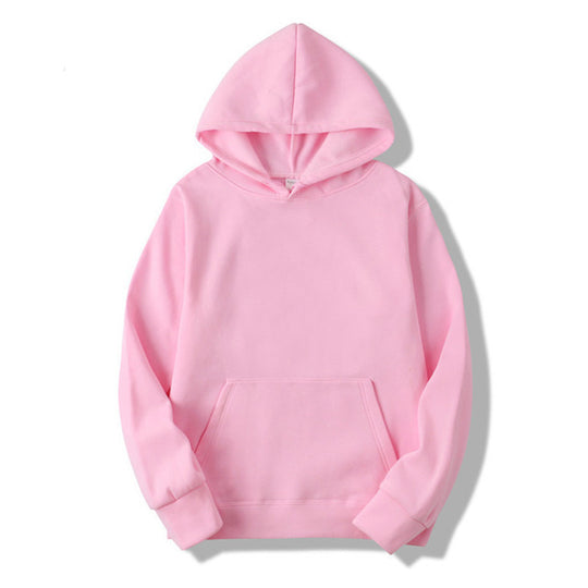 Unisex schlichter Kapuzenpullover mit Kängurutasche, gerippten Bündchen und relaxed Fit EB