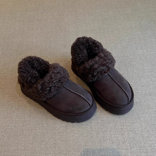 Damen Gemütliche Fell-Clogs mit weichem Innenfutter und rutschfester Sohle EB