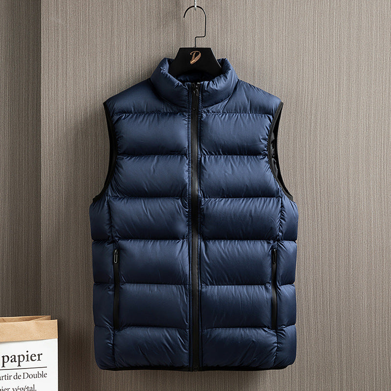 Herren Packbare Daunenimitat‑Steppweste mit hohem Kragen und wasserabweisender Oberfläche EB