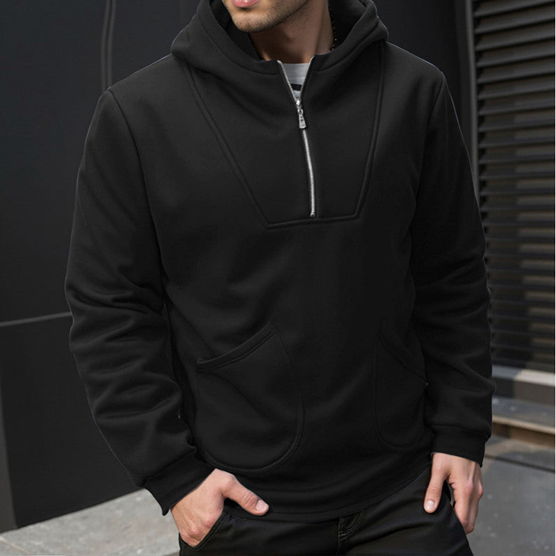 Herren Kapuzenpullover mit innovativem Design und praktischem Reißverschluss EB