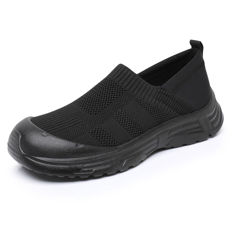 Damen Bequeme Slip-On Sneakers mit rutschfester Sohle und atmungsaktivem Obermaterial EB