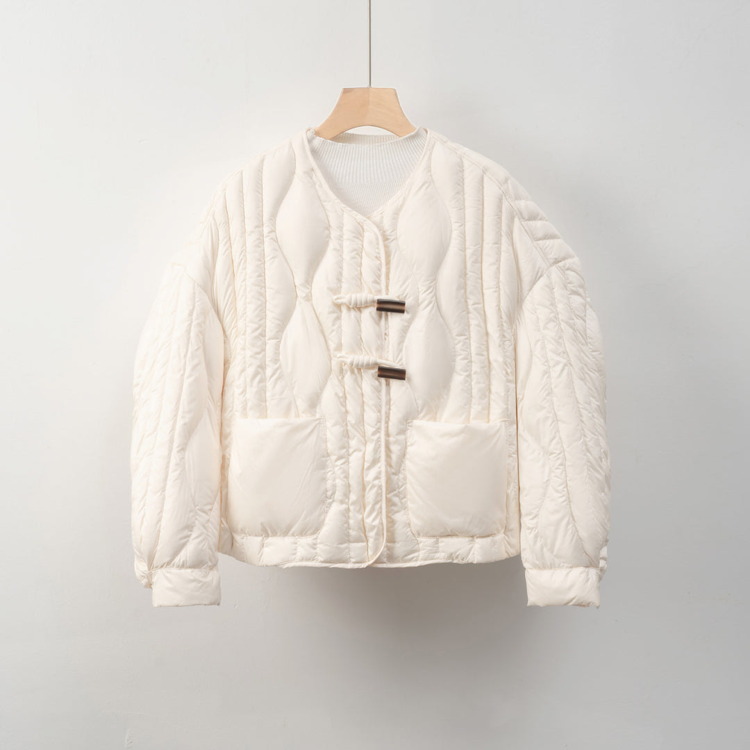 Damen Steppjacke mit praktischem Knopfverschluss und gemütlichen Taschen EB