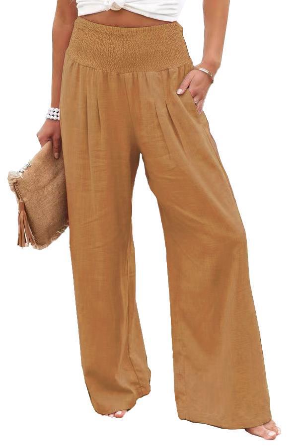 Damen weiter Sommerhose mit elastischem Bund EB