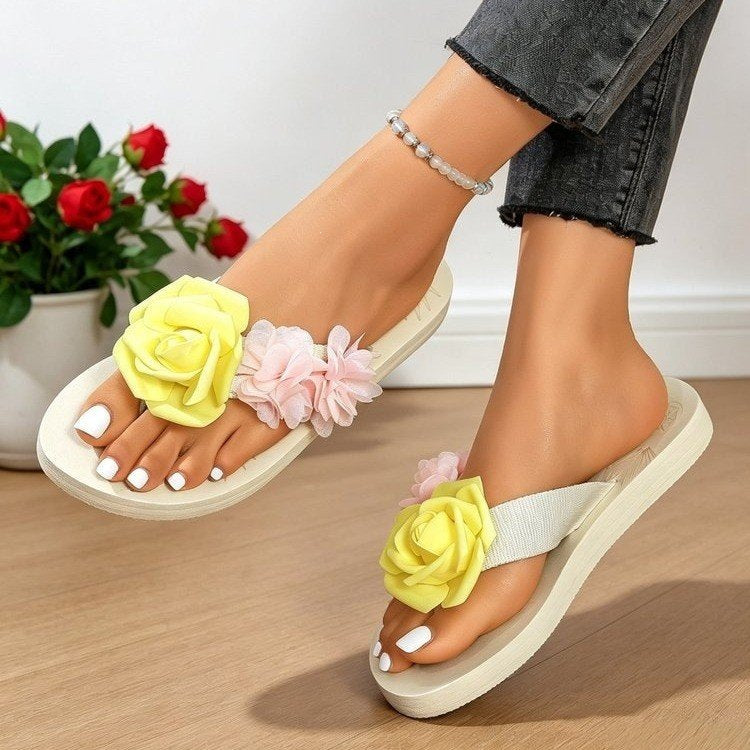 Damen Komfortable Zehentrenner Sandalen EB