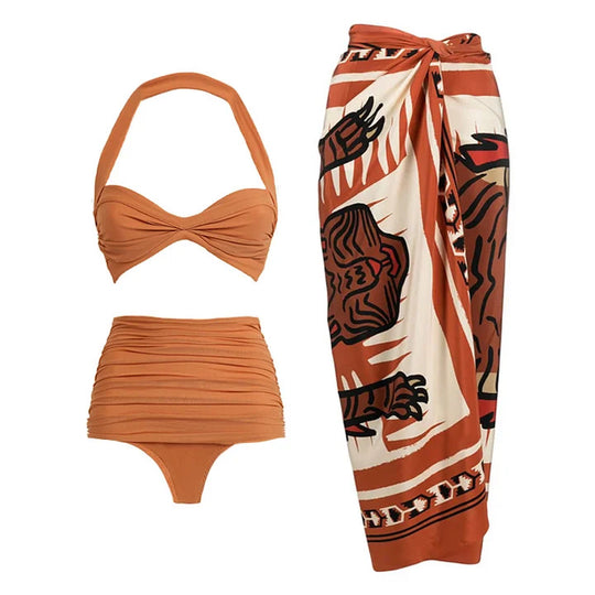Damen Badeoutfit mit asymmetrischem Design EB