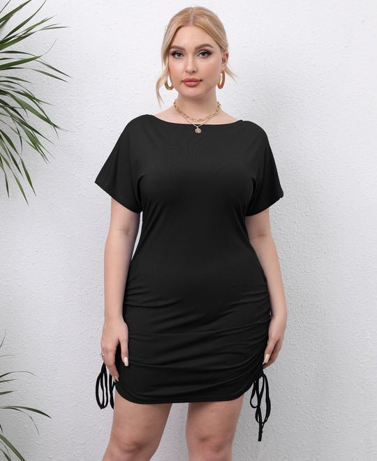 Damen figurbetontes Minikleid mit verstellbaren Seiten EB
