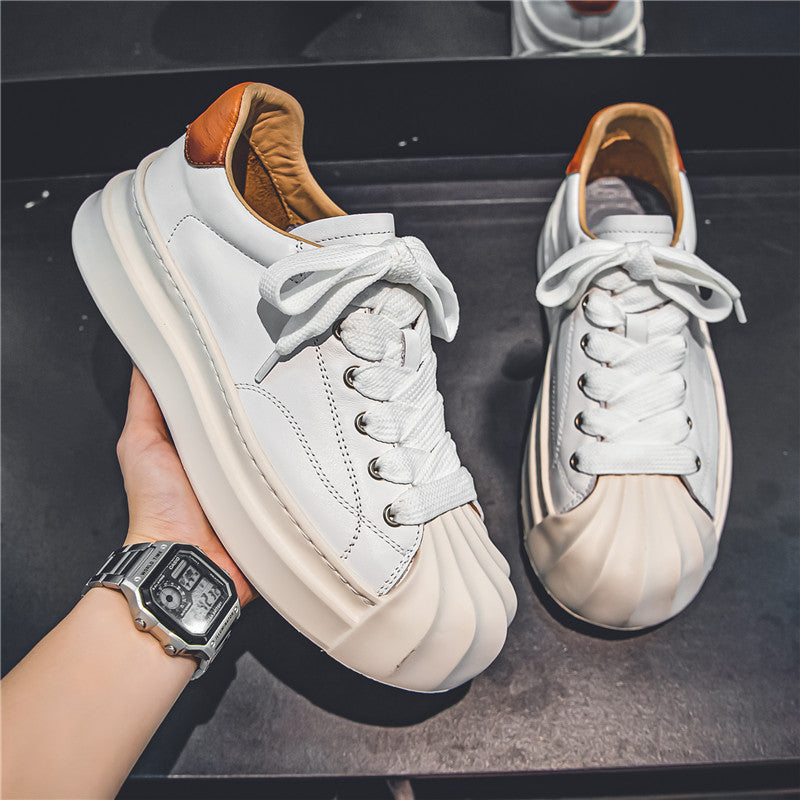 Damen Schnür-Sneaker mit luxuriösem Leder und markantem Design EB