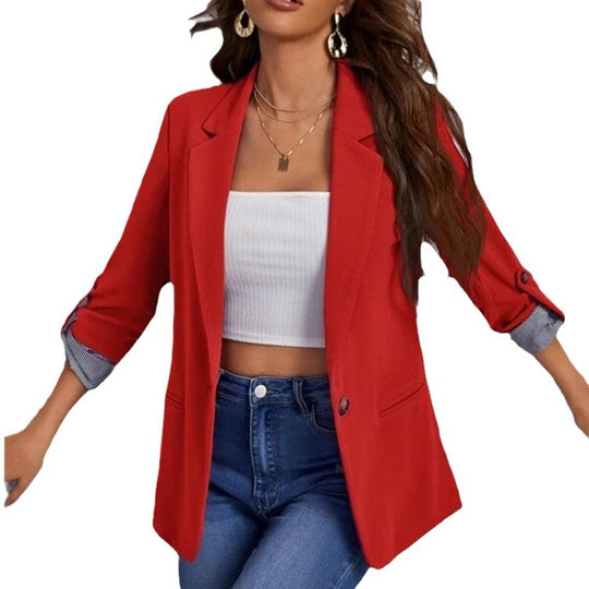 Damen Eleganter und stilvoller Blazer mit Streifenmuster EB