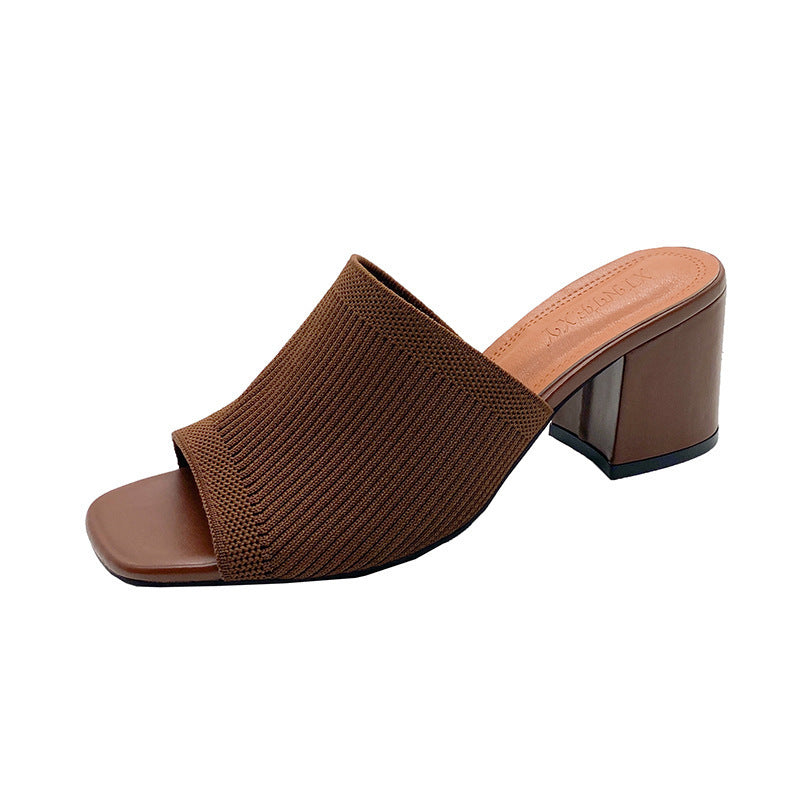 Damen Absatzschuhe mit komfortablem Strickdesign EB