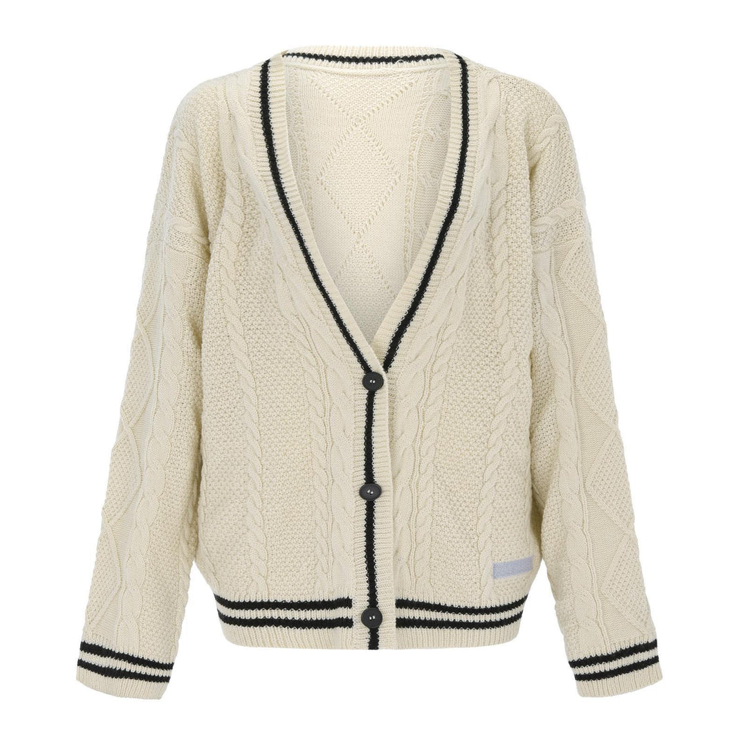 Damen Grobstrick Cardigan mit modischem Sternenmotiv EB