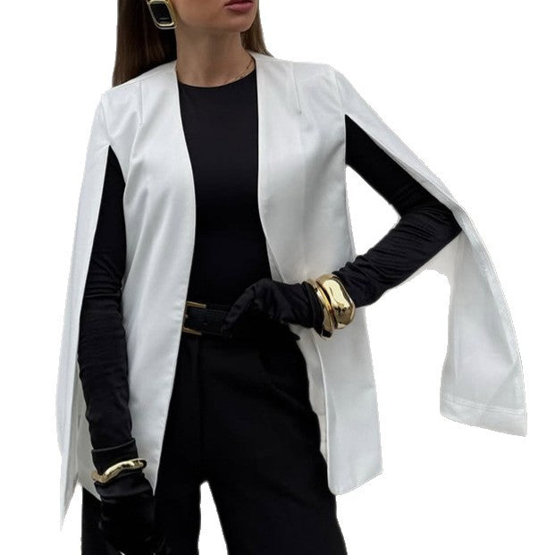 Damen Modische Blazerjacke mit weitem Schnitt und eleganten Details EB