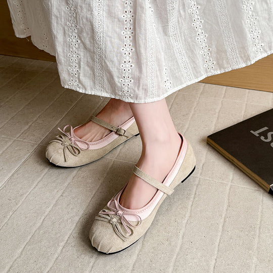 Damen Ballerinas mit elegantem Schnallen-Design und glitzerndem Obermaterial EB