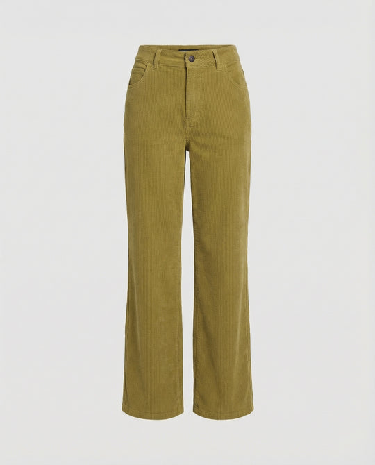 Damen Cordhose High Waist gerades Bein