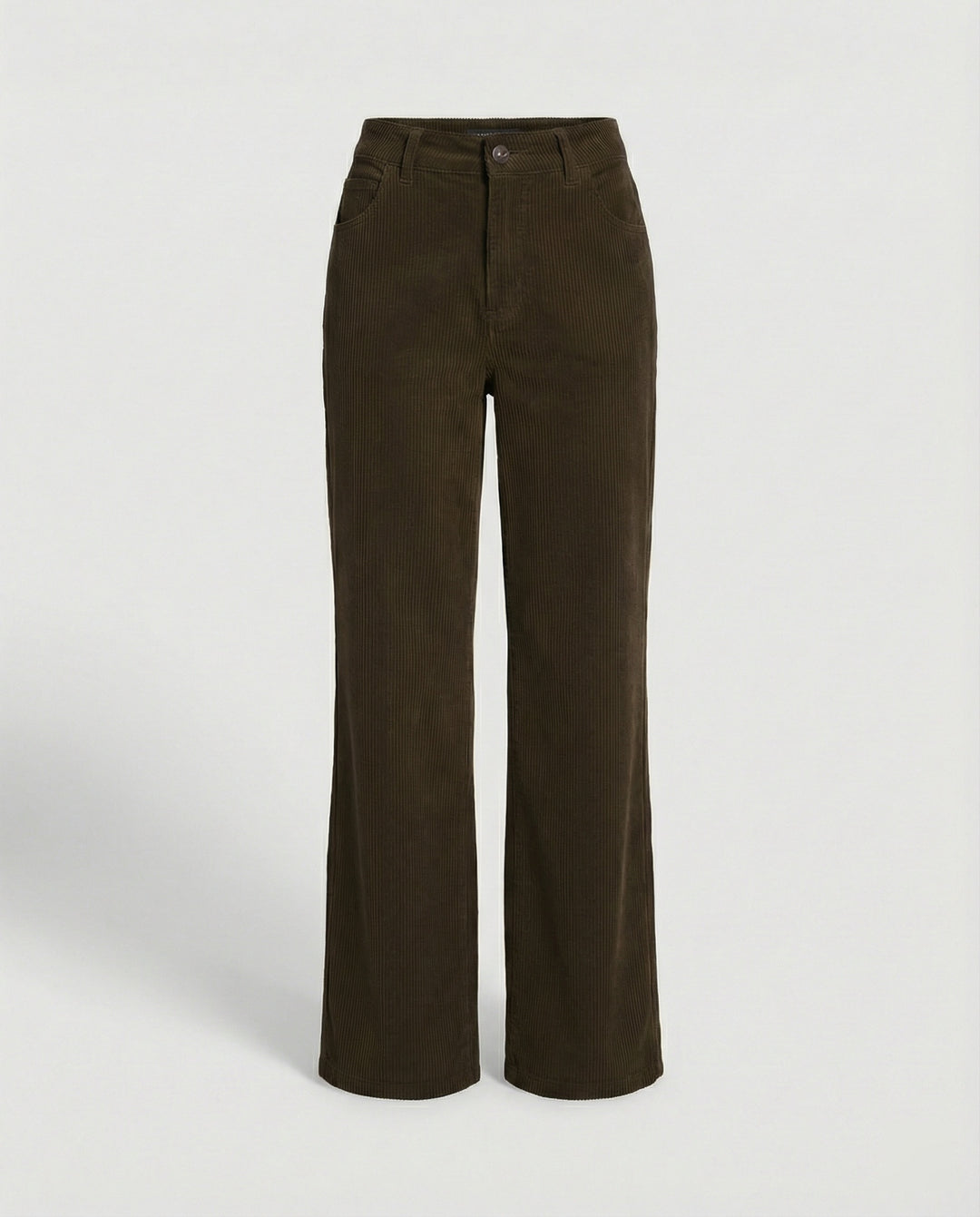 Damen Cordhose High Waist gerades Bein