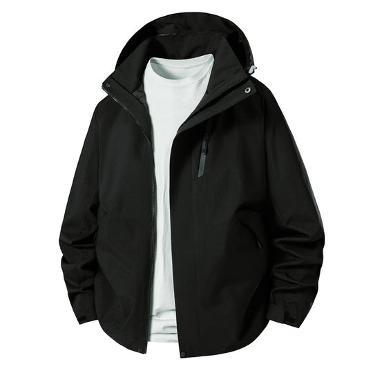 Herren technische Übergangsjacke mit verstellbarem Kapuzenrand EB
