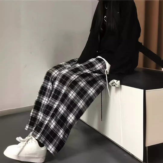 Damen Karottenhose mit Karomuster EB