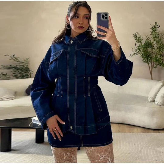Damen modische Denim-Jacke EB