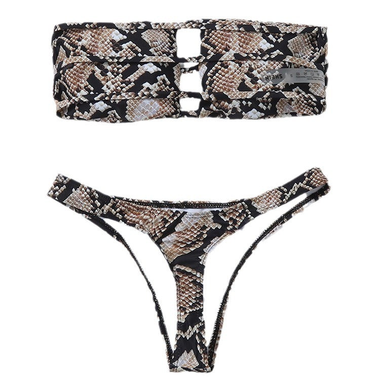 Damen Bandeau-Bikini mit raffiniertem Cut-Out-Design EB