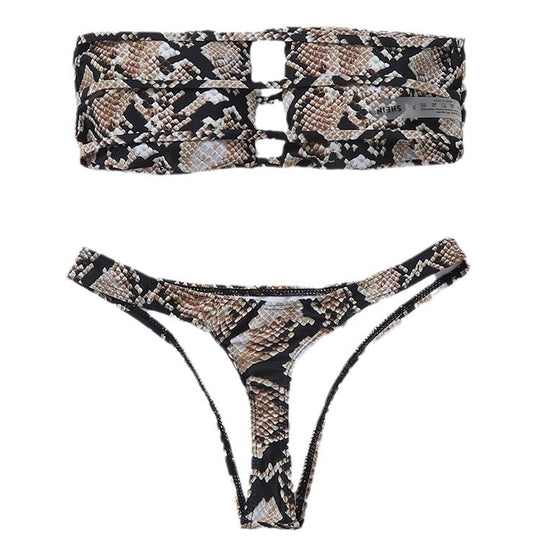 Damen Bandeau-Bikini mit innovativem Cut-Out EB