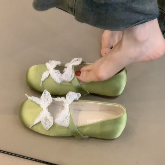 Damen Ballerinas mit decorativen Schleifen und komfortabler Innensohle EB