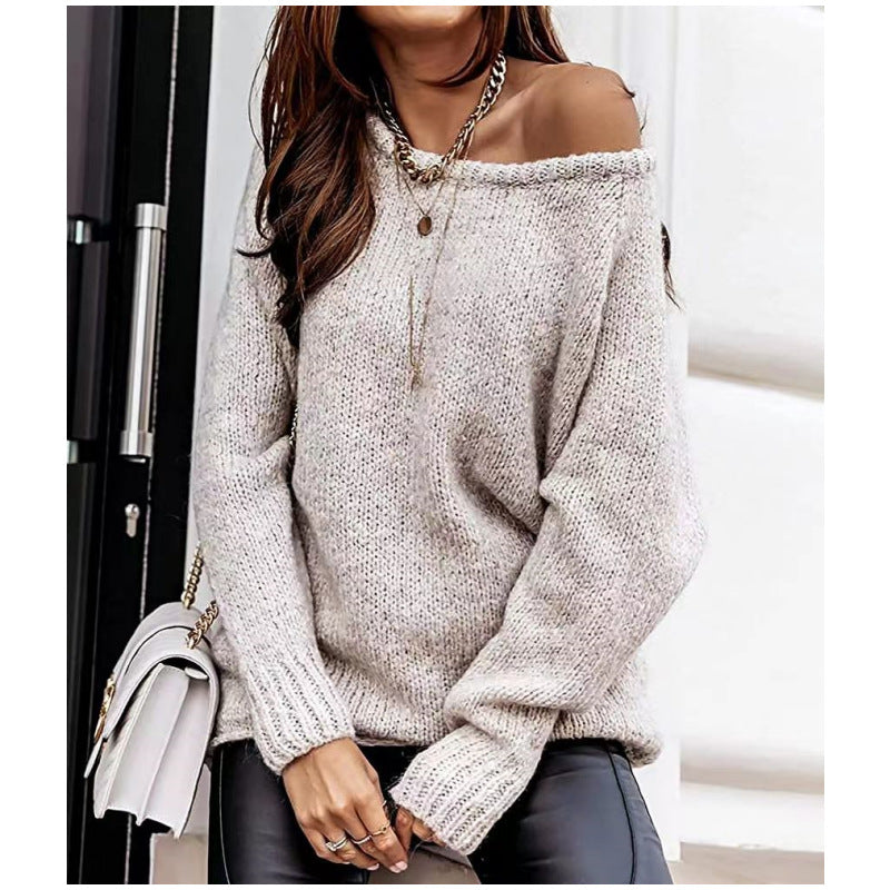 Damen Off-Shoulder Strickpullover EB