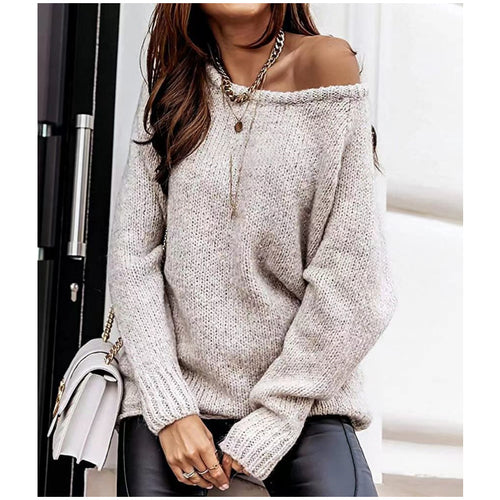 Damen Off-Shoulder Strickpullover EB