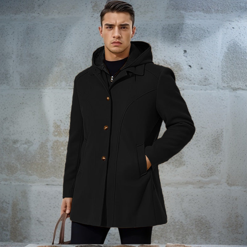 Herren Übergangsjacke mit Kapuze und modernen Detailing EB