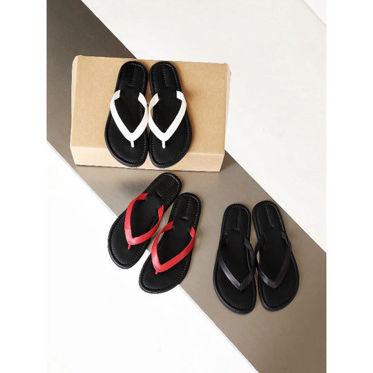 Damen Zehentrenner-Sandalen mit bequemem Fußbett und elegantem Riemendesign EB