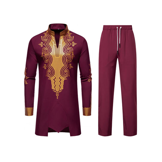 Herren traditionelles Outfit mit aufwendigem Muster EB