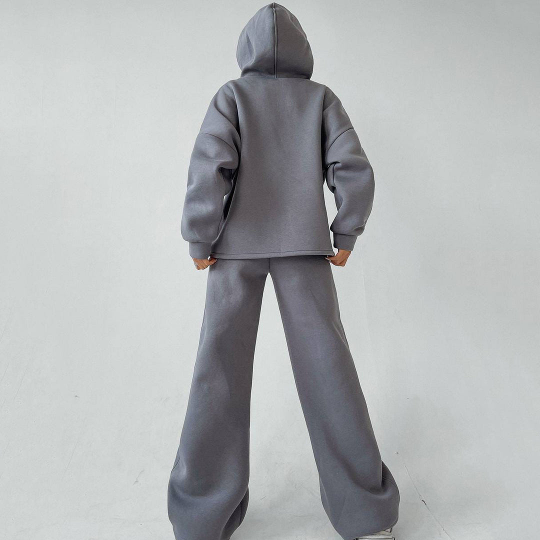 Damen nan weiches Oversize Hoodie mit weitem Schlag Jogginghose Set EB