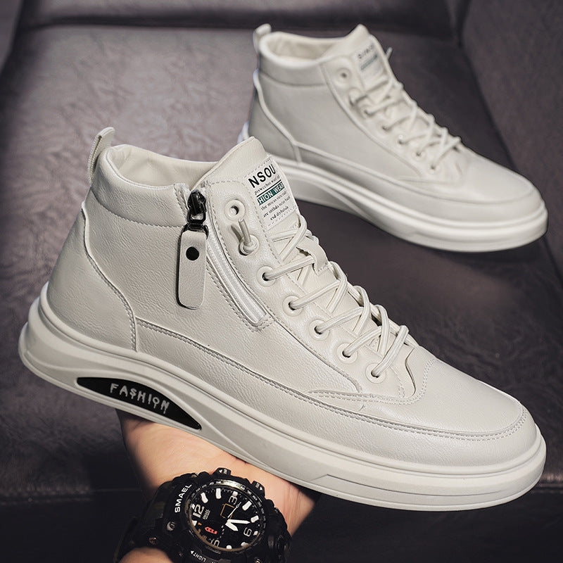 Damen Hochwertige und stylische Leder Sneakers EB