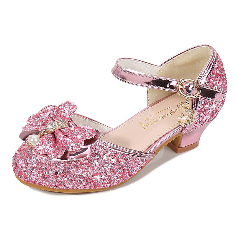 Mädchen Ballerina Schuhe mit funkelndem Blumenmotiv EB