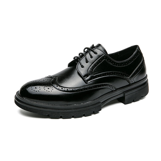 Herren Elegante Schnürschuhe mit klassischen Broguemuster und rutschfester Sohle EB