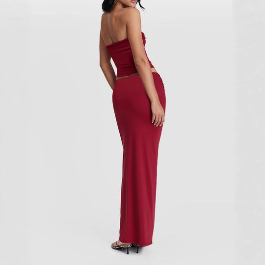 Damen Wickeloberteil mit Knotendetails und figurbetontem Design EB
