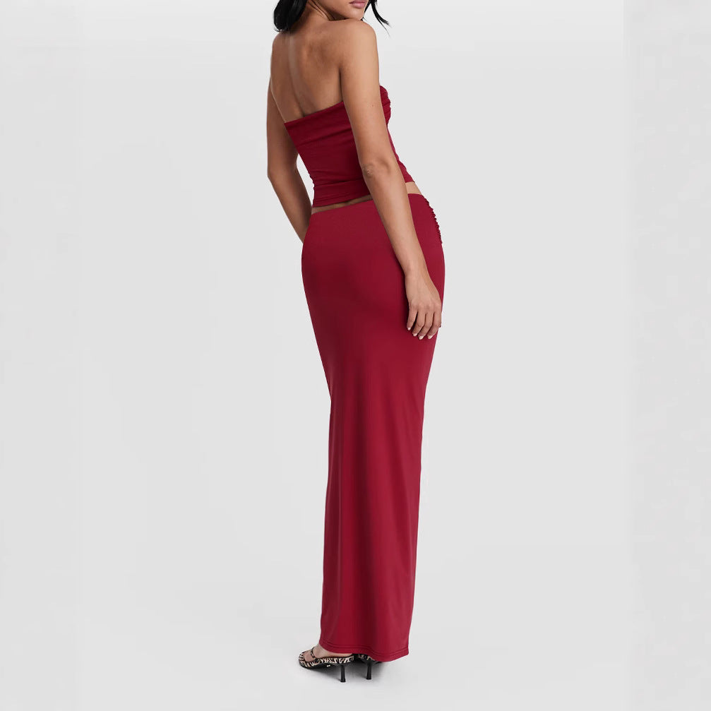 Damen Crop Top und Rock Set EB