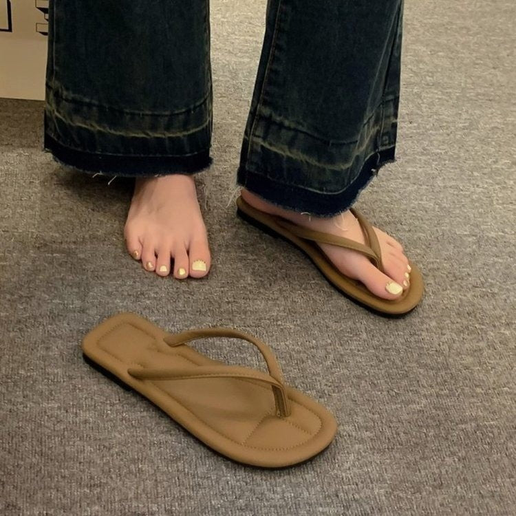 Damen trendige Flip-Flops mit ergonomischem Fußbett und rutschfester Sohle EB