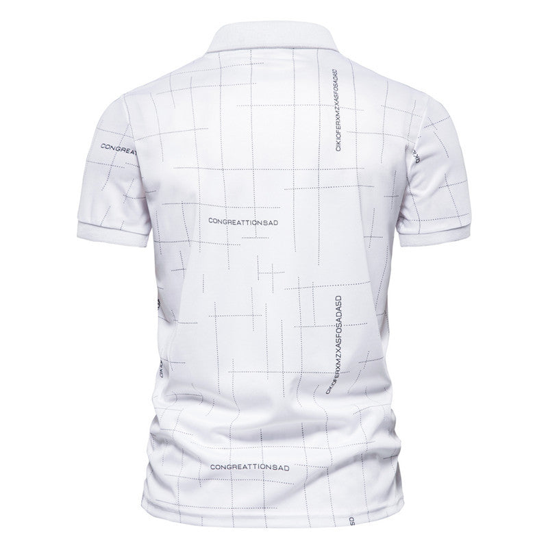 Herren Poloshirt mit modernem grafischen Druck und atmungsaktiver Funktion EB