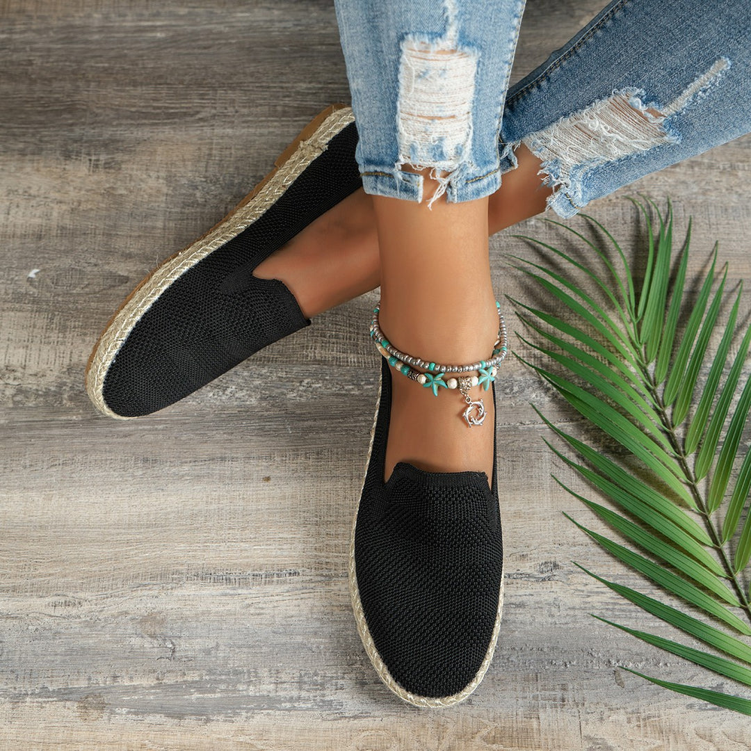 Damen flexible Espadrilles mit luftiger Gitterstruktur EB