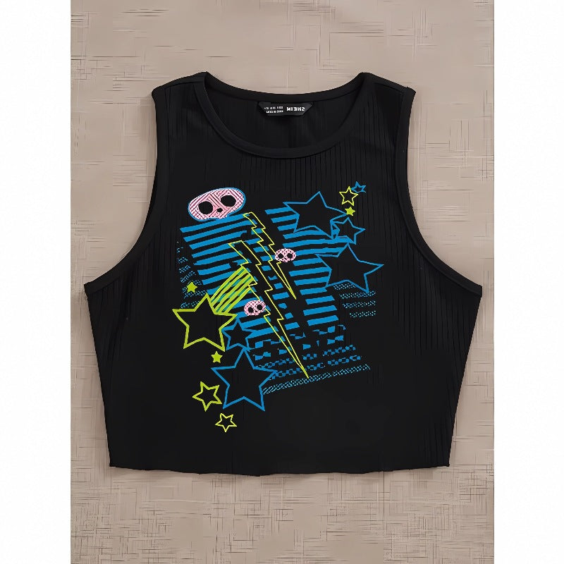 Damen T-Shirt mit lebhaftem Grafiken und einzigartigem Design EB
