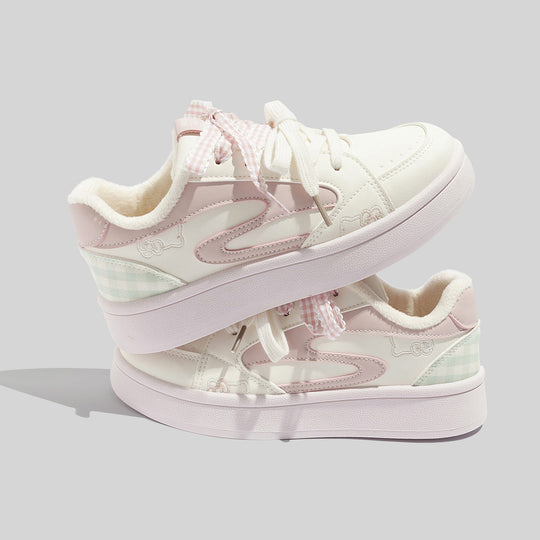 Damen Kuschelige Sneakers mit floralem Print und weichem Innenfutter EB
