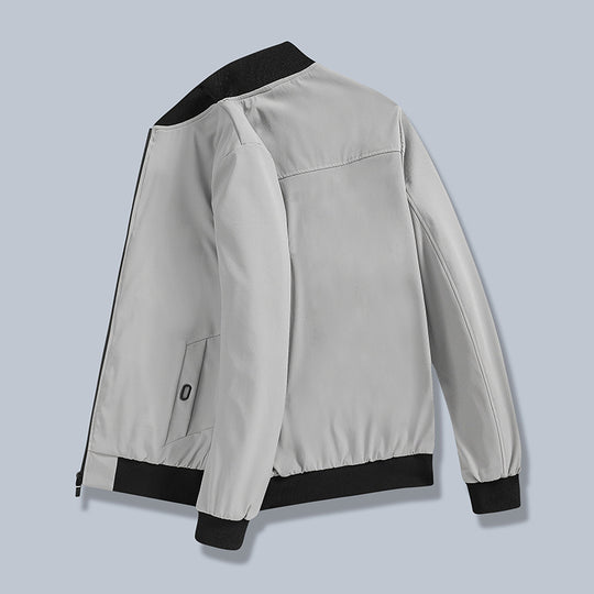 Herren sportliche Übergangsjacke mit elastischen Bündchen und innovativen Taschen Hedi-Mode