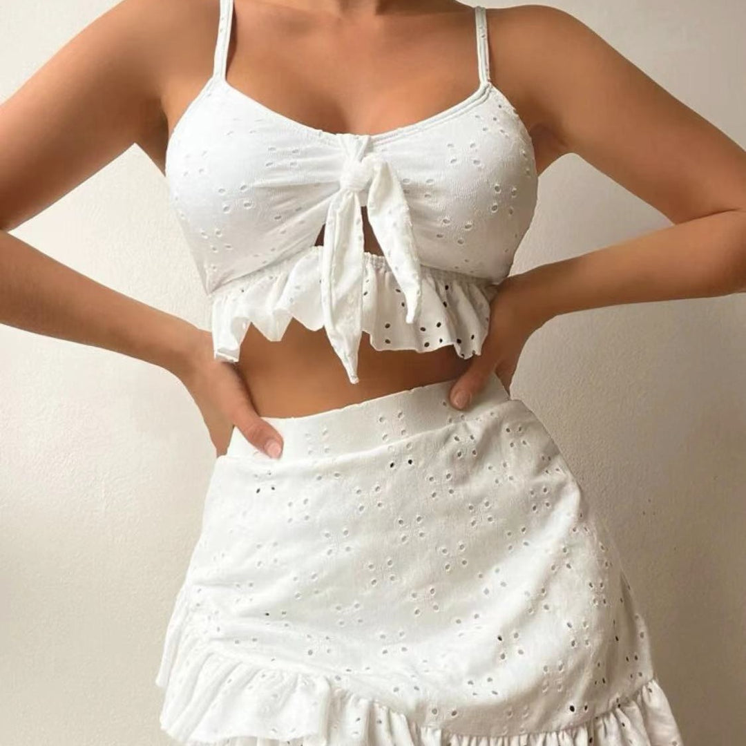 Damen Crop-Top und Rock Set EB